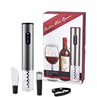 Bi-Komfort Sacacorchos Eléctrico- Abridor Eléctrico- Set Regalo de Abrebotellas Automático- Contiene Sacacorchos…